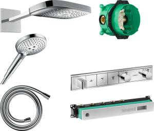 Душевой комплект Hansgrohe Raindance Select E 300 (3 jet) 26468000 + 26530000 + 28272000 + 15356000