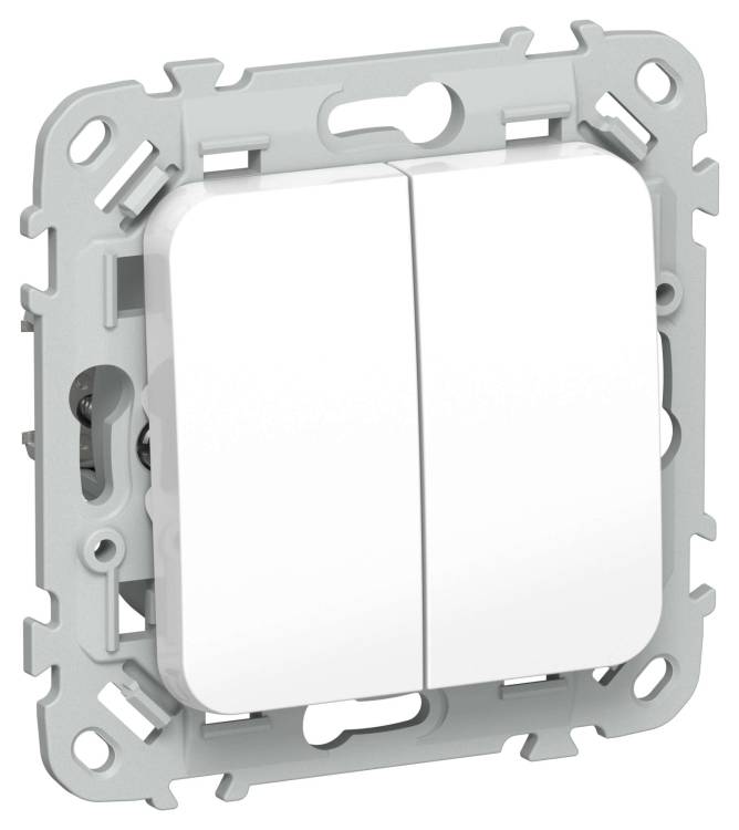 Выключатель 2-клавишный IEK Flite FI-V24-0-10-1-K01 белый