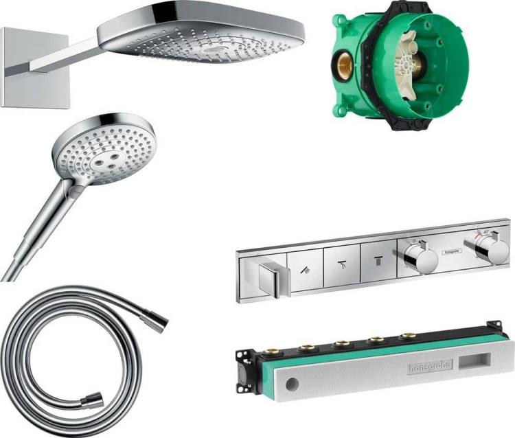 Душевой комплект Hansgrohe Raindance Select E 300 (3 jet) 26468000 + 26530000 + 28272000 + 15356000