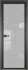 Межкомнатная дверь Profil Doors 1 AV цвет профиля Серая ночь, стекло безопасное 6 мм страйп 700x2000