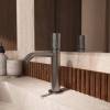 Смеситель для раковины Vincea Aura (Аура) VBF-6AU1GM вороненая сталь