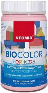 Лазурь деревозащитная Neomid Bio Color For Kids розовая 0.25 л