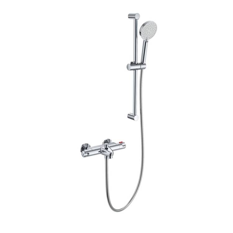 Смеситель для ванны Wonzon & Woghand WW-C2001-A-CR термостатический, с душевым гарнитуром, хром