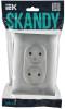 Розетка 2-местная с защитными шторками IEK Skandy SK-R23-10-K23-F серебряный фото 6