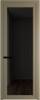 Межкомнатная дверь Profil Doors 1 AGP цвет профиля Шампань, стекло безопасное 6 мм черное тонированное 600x2000