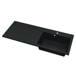 Раковина Uperwood Cosmos Quartz RCosmos Quartz120RU над стиральной машиной, правая, уголь, 120x48 Раковина Uperwood Cosmos Quartz RCosmos Quartz120RU над стиральной машиной, правая, уголь, 120x48
