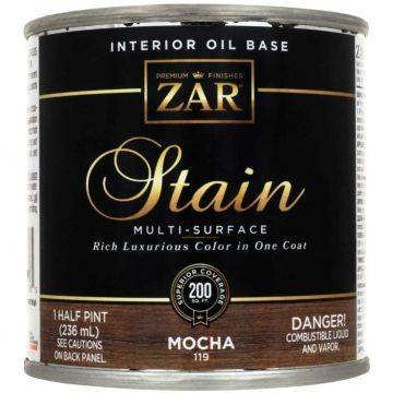 Льняное тонирующее масло ZAR Stain Interior Oil Base 119 Кофе Мокко (Mocha) 0.236 л
