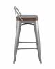 Стул барный Stool Group Tolix Soft LF626A GREY 7083+PU7002 серебристый фото 3