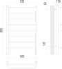 Полотенцесушитель Terminus Евромикс П8 50x85, электрический фото 4