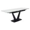 Стол Bradex Home Vito RF 0420 керамогранит белый мрамор, черный 120(184)x80x75 фото 4