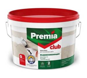Шпатлевка выравнивающая для внутренних работ Premia Club 17 кг