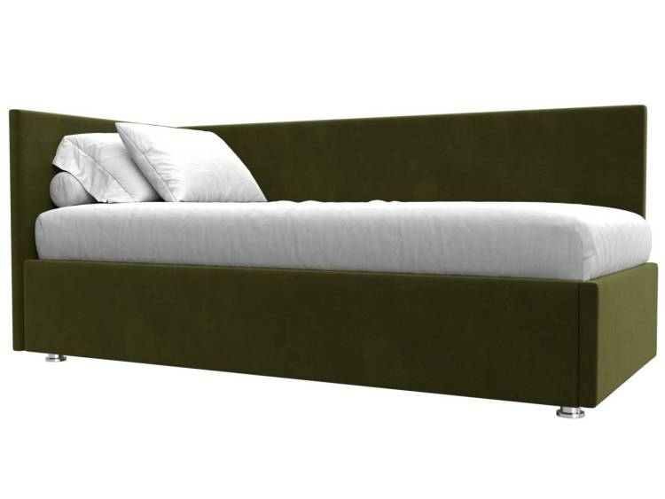 Кровать Лига Диванов Лига-039 122067L зеленый левая 90x200