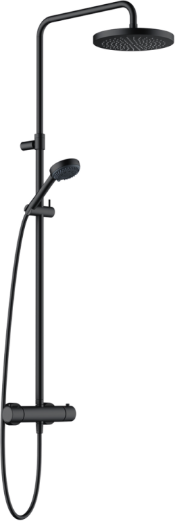 Душевая стойка Kludi Logo Dual Shower System 6808239-00 с термостатом, черная матовая