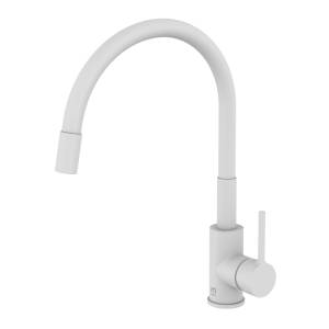 Смеситель для кухни Milardo Meal M01WT0FM05 с гибким изливом, белый