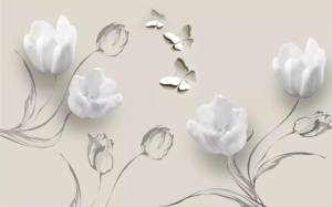 3D Фотообои Artegrafico «Ожившие тюльпаны» FANT-023 канвас