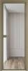 Межкомнатная дверь Profil Doors 1 AX цвет профиля Шампань, стекло безопасное 6 мм прозрачное 600x2000