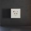 Лицевая панель для розетки с заземлением, шторками и USB Type A+C Voltum S70 VLS001013 хлопок фото 3