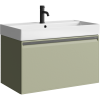 Тумба с раковиной Aqwella Pure PUR0108SH шалфей зеленый, 81x47
