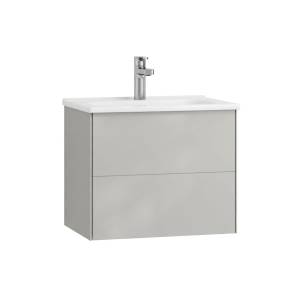 Тумба с раковиной Aquaton Сохо 60 слэйт, галька серая