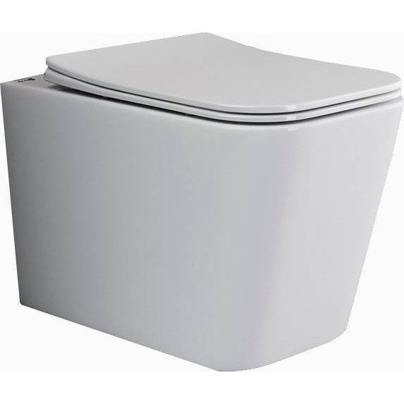 Унитаз подвесной Ceramica Nova Cubic CN1806 безободковый, с крышкой-сиденьем микролифт