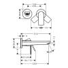 Смеситель для раковины Hansgrohe Rebris E 72568000 хром фото 3