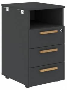 Тумбочка Skyland Forta 00-07088671 Графит Черный