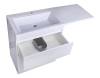 Тумба с раковиной Style Line Даллас 140 Люкс, напольная, 2 ящика фото 2