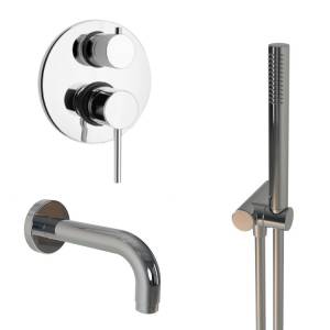 Душевой комплект Paini Cox 78CRSET26911BATH на 2 потребителя, с ручным душем, хром