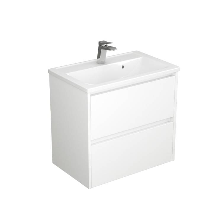 Тумба с раковиной Uncoria Тронто 70 57025 белый глянец