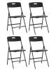 Набор из 4 складных стульев Stool Group Super Lite D15S N black X4 черный, банкетные