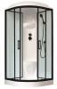 Душевая кабина Royal Bath RB 90HK6-WT-BL профиль черный, стекло прозрачное, 90x90x217