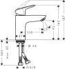 Смеситель для раковины Hansgrohe Logis 71107000 фото 6