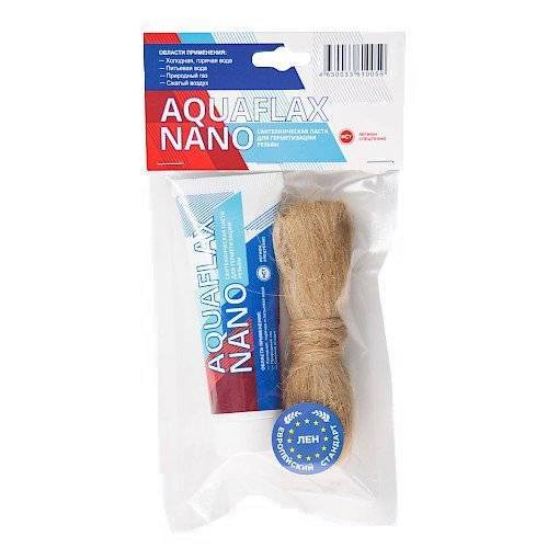 Паста Сантехмастер для льна Aquaflax nano, тюбик 80 гр. + 20 гр. европейского льна
