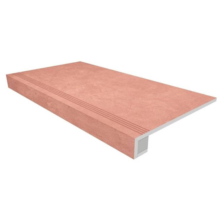 Ступень Ametis by Estima Spectrum 39141 Set/Steptrade/SR05_NS/33x120/Riser/SR05_NS/14,5x120 SR05 неполированная с бортиком 33x120 + Подступенок 14.5x120