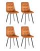 Набор из 4 стульев Stool Group Chilly OS-2011-V seat HLR-43 DUAL X4 терракотовый, велюр