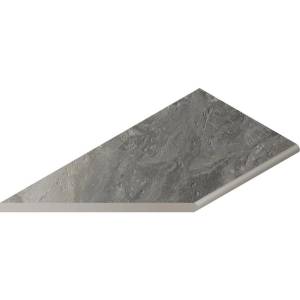 Бордюр Italon Шарм Делюкс X2 620090000719 Бортик Гриджио Оробико Закругленный Левый 30x60