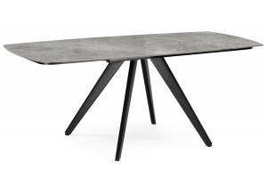 Керамический стол Woodville Silvi 15862 серый / черный