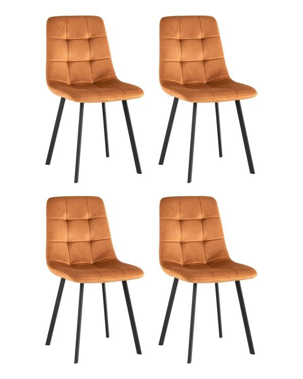 Набор из 4 стульев Stool Group Chilly OS-2011-V seat HLR-43 DUAL X4 терракотовый, велюр