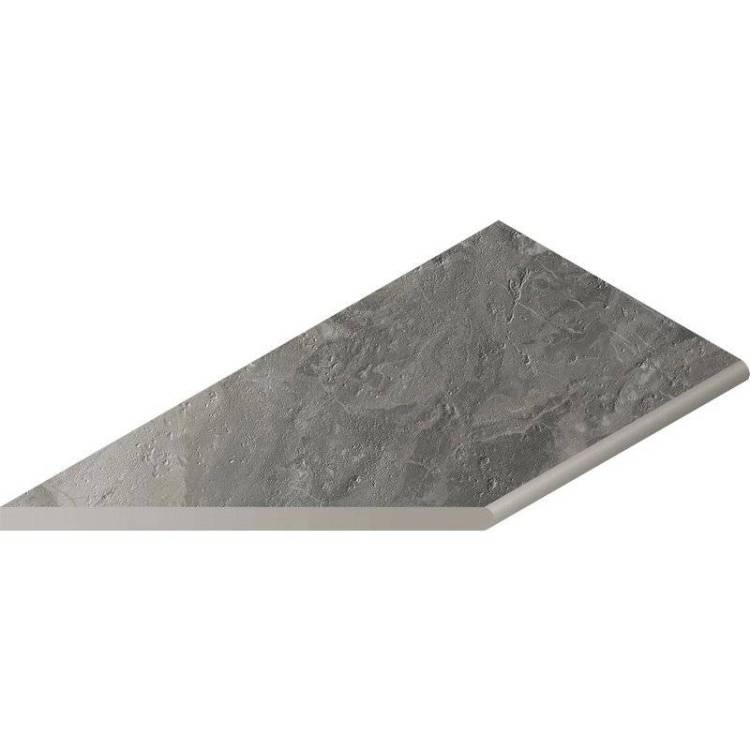 Бордюр Italon Шарм Делюкс X2 620090000719 Бортик Гриджио Оробико Закругленный Левый 30x60