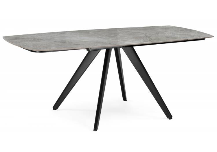 Керамический стол Woodville Silvi 15862 серый / черный