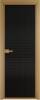 Межкомнатная дверь Profil Doors 1 AX цвет профиля Золото, стекло безопасное 6 мм мору черный 600x2000