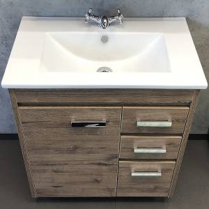 Тумба с раковиной Comforty Марио-75 00-00004157 дуб темный