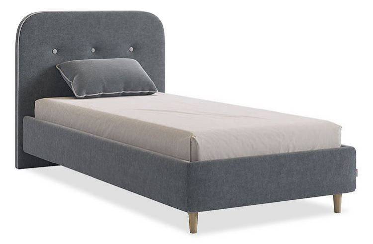 Кровать односпальная Mebelson Лео KM0.9-19.2346 графит/галька