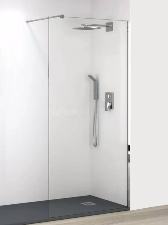 Душевая перегородка Parly T80 профиль глянцевый хром, стекло прозрачное