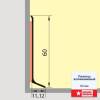 Плинтус алюминиевый Русский профиль Анодированное Золото Матовый 2500x60x11-12 фото 3