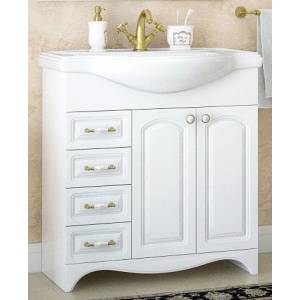 Тумба с раковиной Corozo Классика 80 напольная, белый