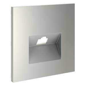 Лицевая панель для компьютерной розетки RJ-45 Voltum S70 VLS001305 сталь