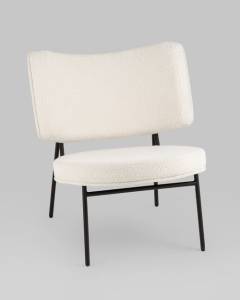 Кресло Stool Group District Lounge LV-101-S000-01 букле белый