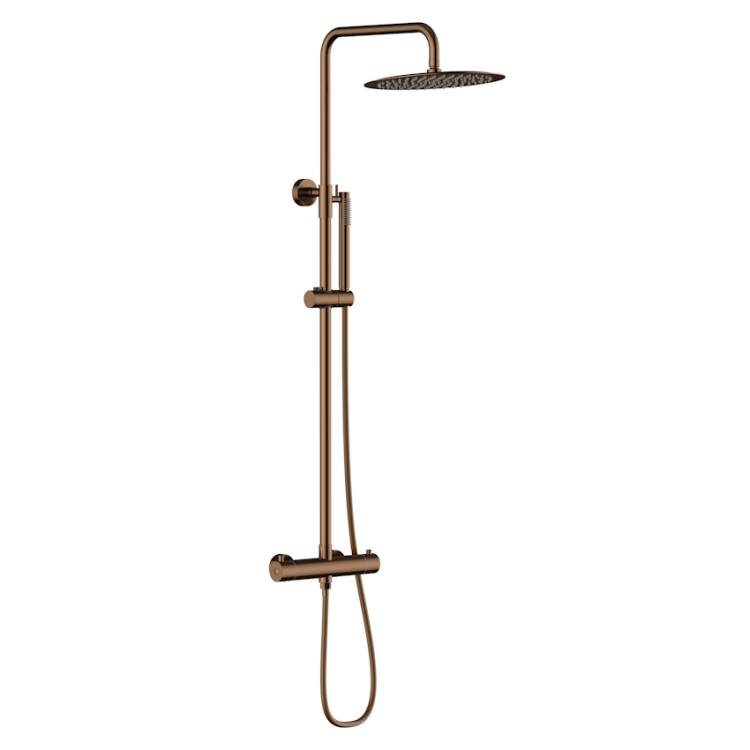Душевая стойка Knotlor Eclipse SS-24/RB с термостатом, бронза
