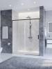 Душевая дверь в нишу Cezares PLANE-BF-1-150-C-GM профиль оружейная сталь, стекло прозрачное, 150x195 фото 2